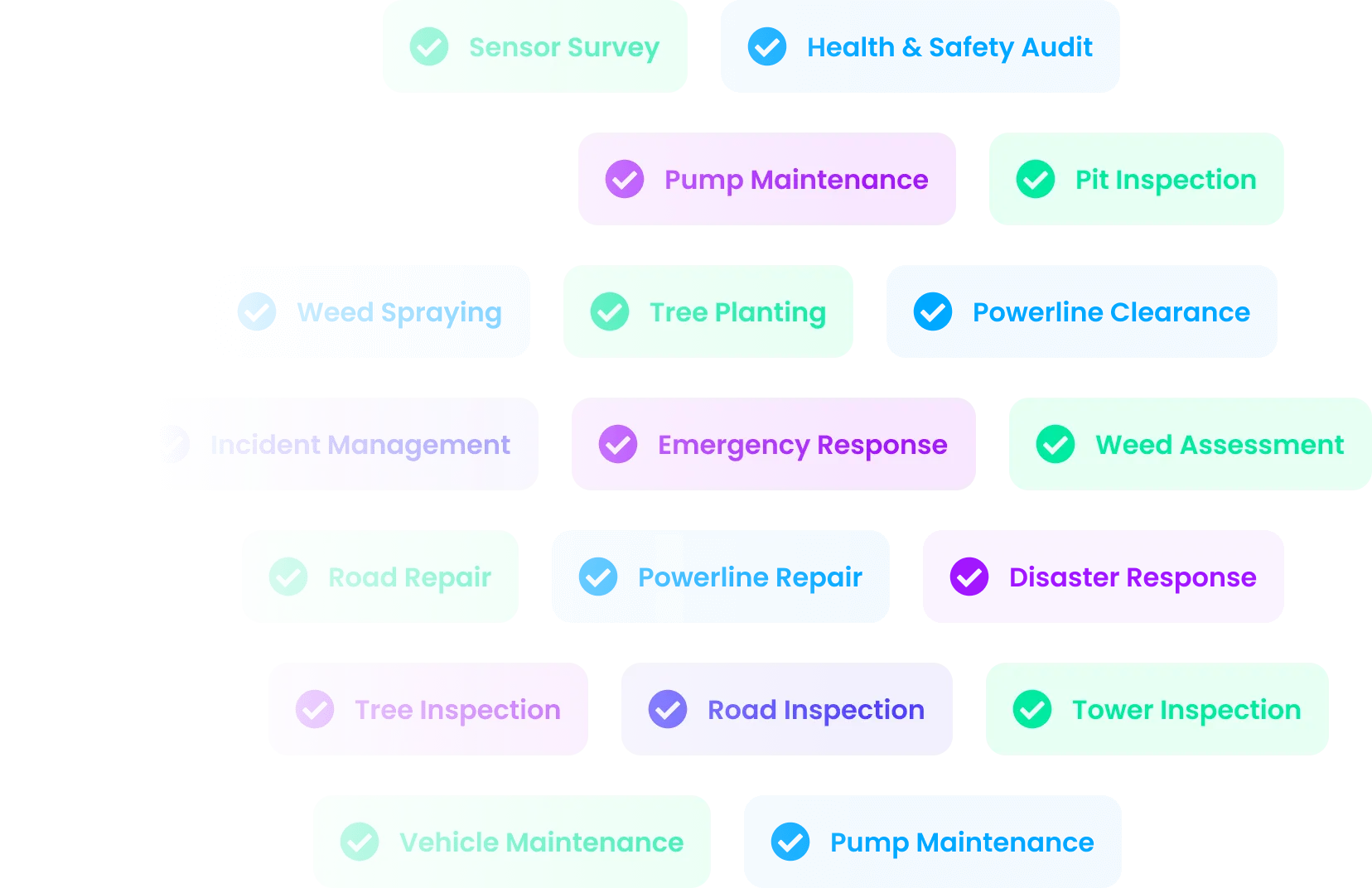A list of saved workflows in the Gruntify Workflow Studio