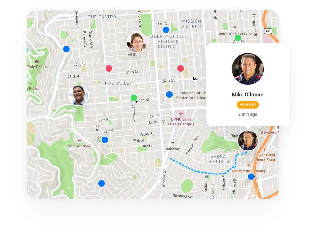 Track your team and fleet movements