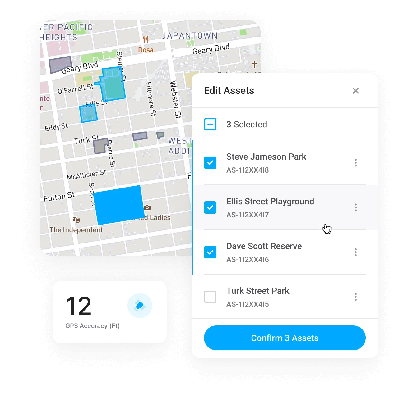 Selecting a location for a job