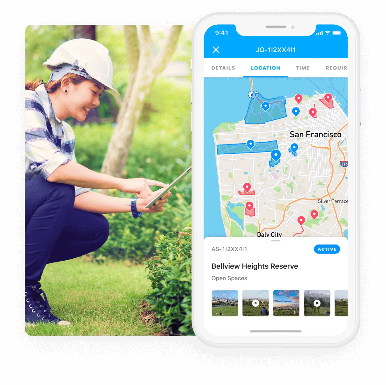 Drawing a defect on a map in the mobile app