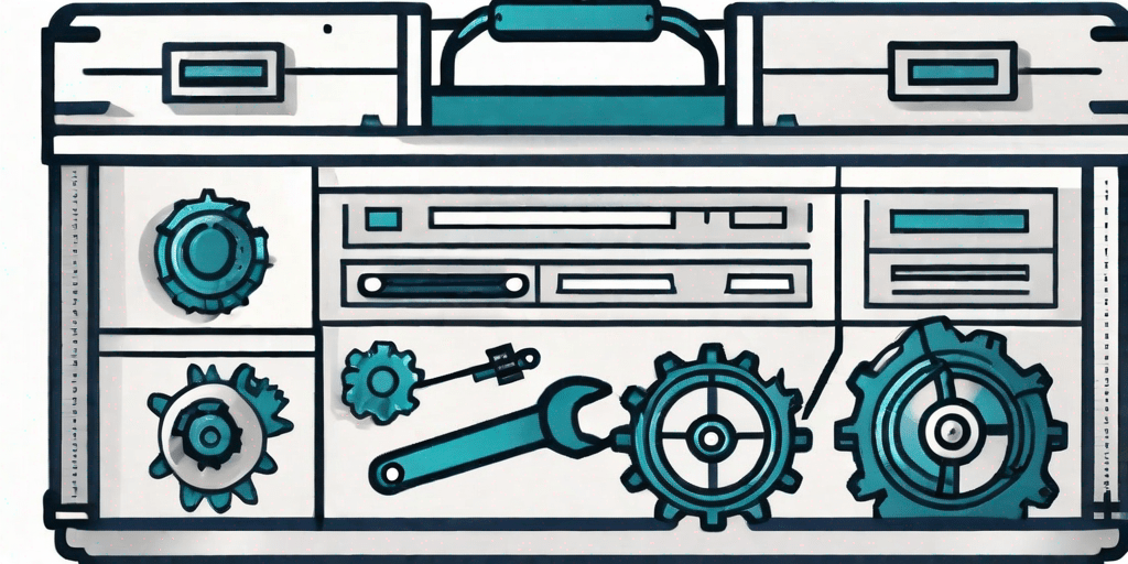 A toolbox unlocking to reveal various automated tools and gears