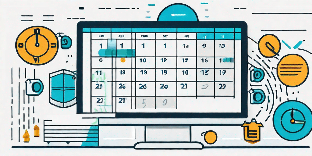 A digital calendar displayed on a computer screen